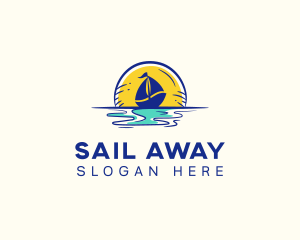 Sea Sailing Boat  logo