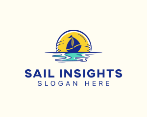 Sea Sailing Boat  logo