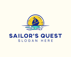 Sea Sailing Boat  logo