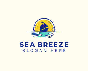 Sea Sailing Boat  logo