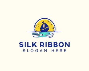 Sea Sailing Boat  logo design