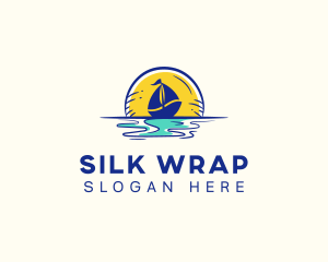 Sea Sailing Boat  logo design