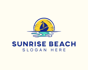 Sea Sailing Boat  logo design