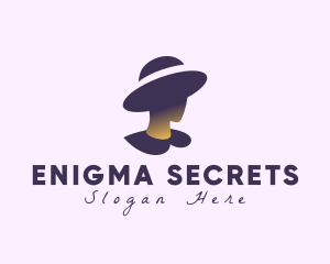 Mysterious Woman Hat logo design