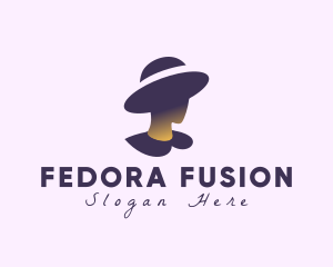 Mysterious Woman Hat logo design