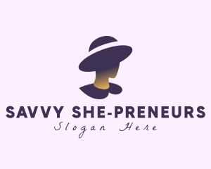 Mysterious Woman Hat logo design