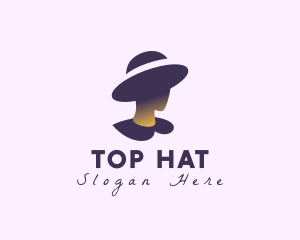 Mysterious Woman Hat logo design