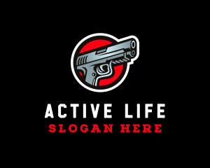 Police Pistol Gun Logo