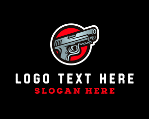 Shooting - Police Pistol Gun logo design