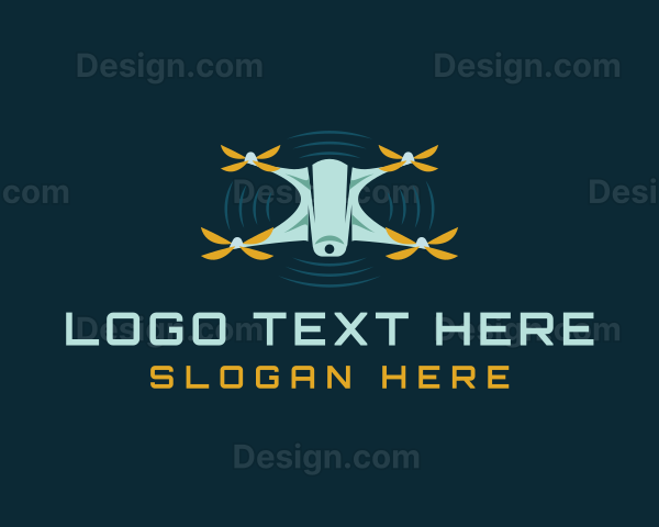 Flying Drone Quadcopter Logo