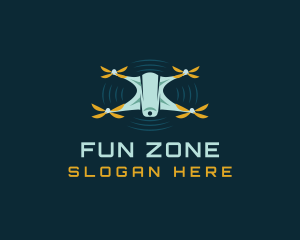 Flying Drone Quadcopter Logo