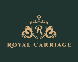 Golden Royal Shield logo design