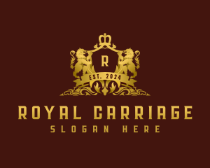 Royal Shield Lion logo design