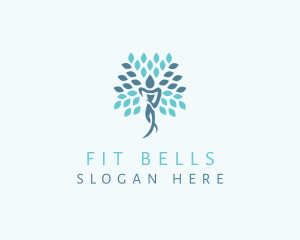 Human Fitness Tree logo design