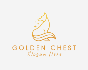 Golden Wild Wolf logo design