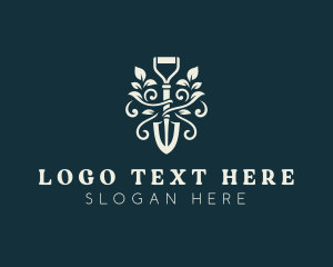 Floral Landscaping Shovel logo