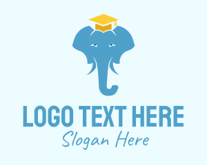 Graduation Cap Elephant logo