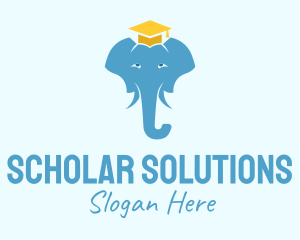 Graduation Cap Elephant logo