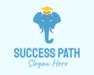 Graduation Cap Elephant logo