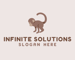 Brown Monkey Animal  Logo