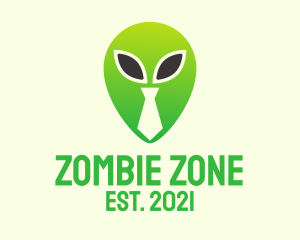 Green Alien Tie  logo design