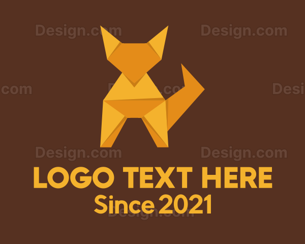 Orange Fox Origami Logo