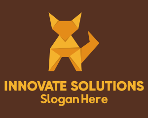 Orange Fox Origami Logo