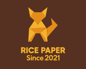 Orange Fox Origami logo design