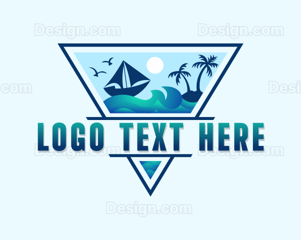 Ocean Boat Travel Logo