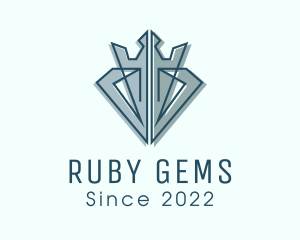 Elegant Crown Gem logo design