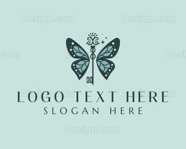 Luxury Butterfly Key Logo