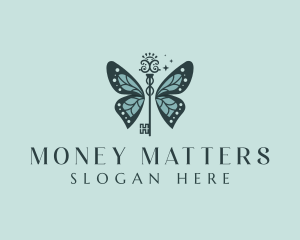 Luxury Butterfly Key Logo
