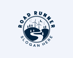 Wind Turbine Road Trip logo design