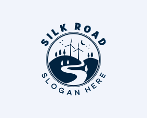 Wind Turbine Road Trip logo design