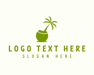 Island Coconut Tree logo