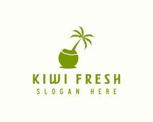 Island Coconut Tree logo design