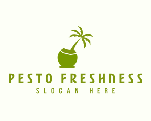 Island Coconut Tree logo design