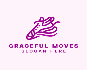 Minimalist Purple Sneakers  logo design