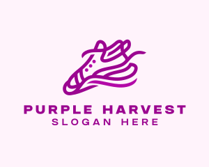 Minimalist Purple Sneakers  logo design