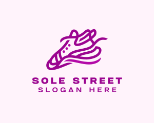 Minimalist Purple Sneakers  logo design