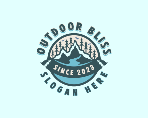 Forest Mountain Lake logo design