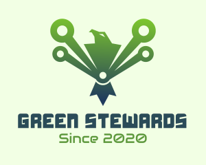  Green Tech Eagle  logo design