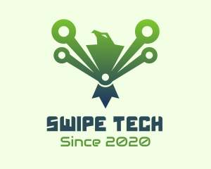  Green Tech Eagle  logo design