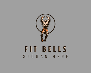 Masculine Bodybuilding Fitness logo design