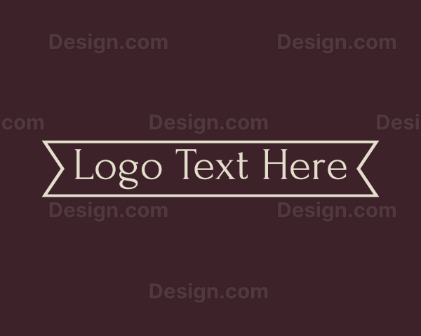 Generic Serif Banner Logo