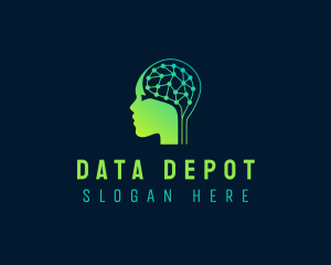 Data Scientist Ai Brain logo design