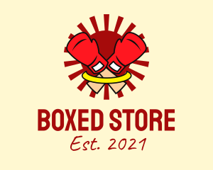 Sun Boxing Gloves logo design