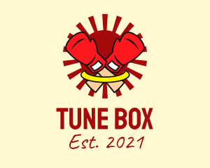 Sun Boxing Gloves logo design