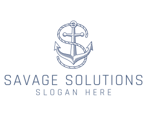 Marine Clothing Letter S logo design