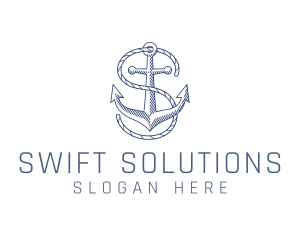 Marine Clothing Letter S logo design